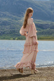 Vestido Longo Babados Xadrez Candy Anne Fernandes