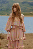 Vestido Longo Babados Xadrez Candy Anne Fernandes