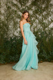 Vestido Longo Bruna Azul Sardenha Fabulous Agilita