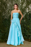 Vestido Longo Bruna Azul Sardenha Fabulous Agilita
