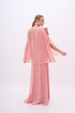 Vestido Longo Capa Flor Rosa Poente Arte Sacra