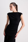 Vestido Longo Decote Reto Pedraria Alphorria