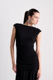 Vestido Longo Decote Reto Pedraria Alphorria