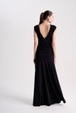 Vestido Longo Decote Reto Pedraria Alphorria