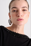 Vestido Longo Decote Reto Pedraria Alphorria