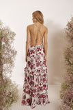 Vestido Longo Estampa Flor de Lotus Lurex Litt