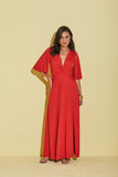 Vestido Longo Fluity Nó Frontal Vermelho Voar