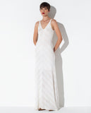 Vestido Longo Helo Tricot Off White Lafort