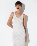 Vestido Longo Helo Tricot Off White Lafort