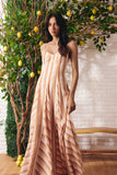 Vestido Longo Listra Paradiso Nutella Litt