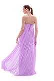 Vestido Longo Sobreposição Chiffon Lavanda Arte Sacra