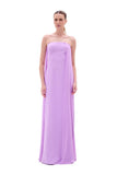 Vestido Longo Sobreposição Chiffon Lavanda Arte Sacra