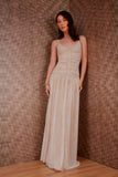 Vestido Longo Tule Estampa Floral Marble Litt