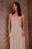 Vestido Longo Tule Estampa Floral Marble Litt