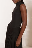 Vestido Longo Tule Preto Litt