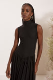 Vestido Longo Tule Preto Litt