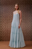Vestido Longo Voil Atacama Metal Costas Sugar Litt