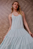 Vestido Longo Voil Atacama Metal Costas Sugar Litt