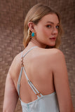 Vestido Longo Voil Atacama Metal Costas Sugar Litt
