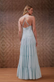 Vestido Longo Voil Atacama Metal Costas Sugar Litt