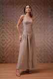 Vestido Midi Amarração Lateral Marzipan Litt