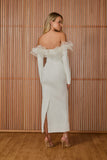 Vestido Midi Antonella Off White Fabulous Agilita