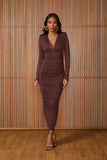 Vestido Midi Betina Coffee Fabulous Agilita
