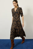 Vestido Midi Bio Jersey Estampa Melodia Lucidez