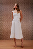 Vestido Midi Bridões Off White Litt