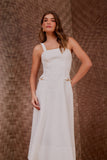 Vestido Midi Bridões Off White Litt