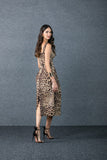 Vestido Midi Corset Animal Print Anne Fernandes