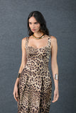 Vestido Midi Corset Animal Print Anne Fernandes