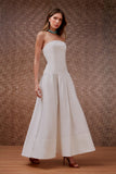 Vestido Midi Cotton Decote Lua Off White Litt