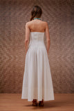 Vestido Midi Cotton Decote Lua Off White Litt