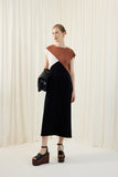 Vestido Midi Crepe Tricolor Lucidez