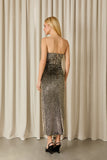 Vestido Midi Florence Preto com Dourado Fabulous Agilita
