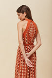 Vestido Midi Fluity Estampa Olho de Gato Voar