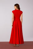 Vestido Midi Godê Gorgurão Bridões Scarlat Litt