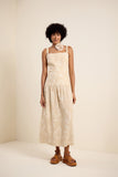 Vestido Midi Jardim Bege Lucidez