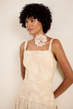 Vestido Midi Jardim Bege Lucidez