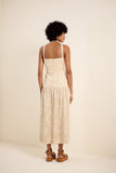 Vestido Midi Jardim Bege Lucidez