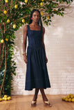 Vestido Midi Jeans Escuro Litt
