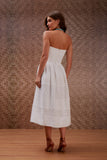 Vestido Midi Laise Daisy Recortes Off White Litt