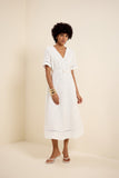 Vestido Midi Laise Entremeio Branco Lucidez