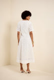 Vestido Midi Laise Entremeio Branco Lucidez