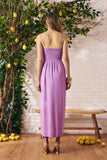 Vestido Midi Lastex Laço Purpura Litt