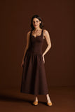 Vestido Midi Malha King Café Voar