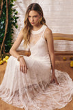Vestido Midi Renda Verona Off White Litt