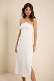 Vestido Midi Textura Off White Lucidez