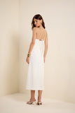 Vestido Midi Textura Off White Lucidez
